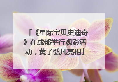 《星际宝贝史迪奇》在成都举行观影活动，黄子弘凡亮相