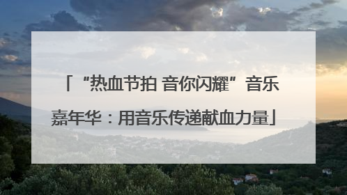 “热血节拍 音你闪耀”音乐嘉年华：用音乐传递献血力量