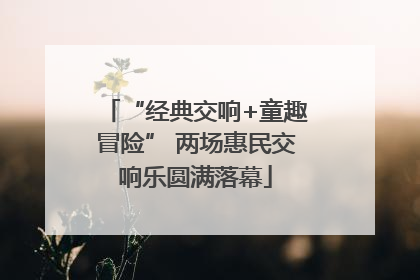 “经典交响+童趣冒险” 两场惠民交响乐圆满落幕