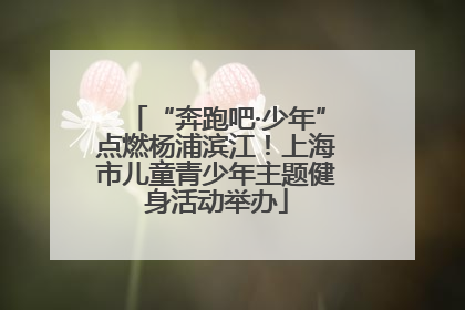 “奔跑吧·少年”点燃杨浦滨江！上海市儿童青少年主题健身活动举办