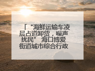 “海鲜运输车凌晨占道卸货，噪声扰民” 海口博爱街道城市综合行政执法中队：将联合交警加强长堤路一带巡逻