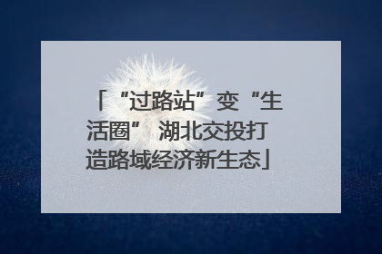 “过路站”变“生活圈” 湖北交投打造路域经济新生态
