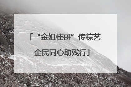 “金姐桂哥”传粽艺 企民同心助残行