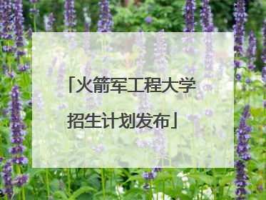 火箭军工程大学招生计划发布