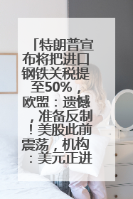 特朗普宣布将把进口钢铁关税提至50%，欧盟：遗憾，准备反制！美股此前震荡，机构：美元正进入熊市