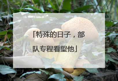 特殊的日子，部队专程看望他