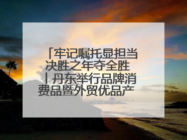 牢记嘱托显担当 决胜之年夺全胜丨丹东举行品牌消费品暨外贸优品产销对接大会