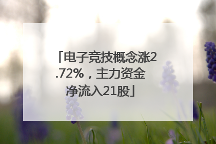 电子竞技概念涨2.72%，主力资金净流入21股