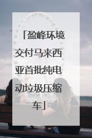 盈峰环境交付马来西亚首批纯电动垃圾压缩车