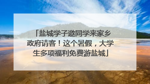 盐城学子邀同学来家乡 政府请客！这个暑假，大学生多项福利免费游盐城