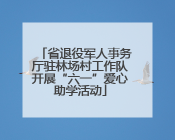 省退役军人事务厅驻林场村工作队开展“六一”爱心助学活动