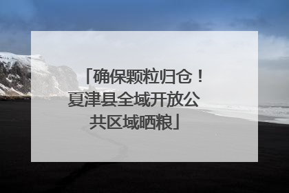 确保颗粒归仓！夏津县全域开放公共区域晒粮