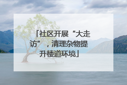 社区开展“大走访”，清理杂物提升楼道环境