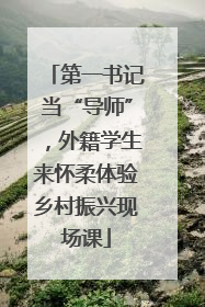 第一书记当“导师”，外籍学生来怀柔体验乡村振兴现场课