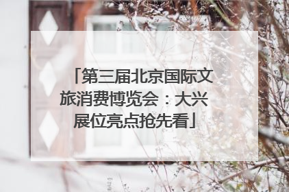 第三届北京国际文旅消费博览会：大兴展位亮点抢先看