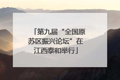 第九届“全国原苏区振兴论坛”在江西泰和举行