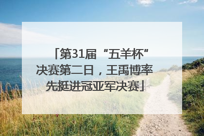 第31届“五羊杯”决赛第二日，王禹博率先挺进冠亚军决赛