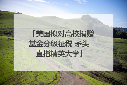 美国拟对高校捐赠基金分级征税 矛头直指精英大学