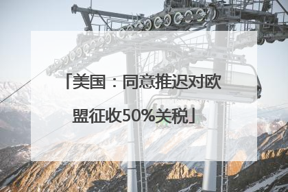 美国：同意推迟对欧盟征收50%关税