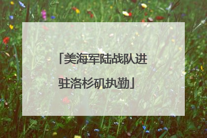 美海军陆战队进驻洛杉矶执勤