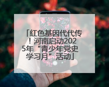 红色基因代代传！河南启动2025年“青少年党史学习月”活动