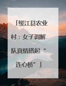 绥江县农业村：女子调解队真情搭起“连心桥”
