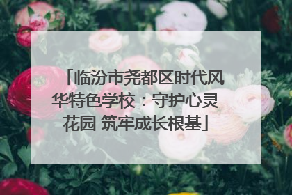 临汾市尧都区时代风华特色学校：守护心灵花园 筑牢成长根基