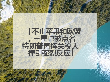 不止苹果和欧盟，三星也被点名 特朗普再挥关税大棒引强烈反应