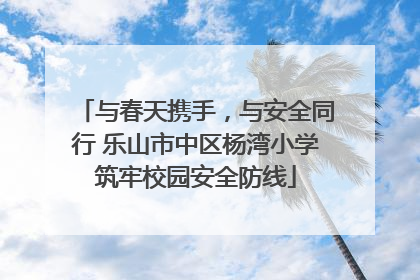 与春天携手，与安全同行 乐山市中区杨湾小学筑牢校园安全防线
