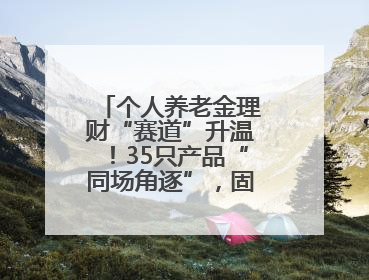 个人养老金理财“赛道”升温！35只产品“同场角逐”，固收类成主力