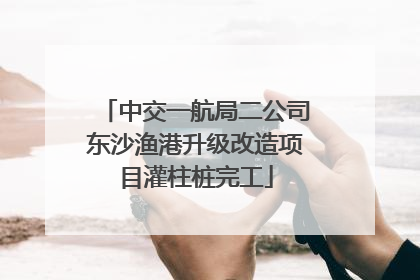 中交一航局二公司东沙渔港升级改造项目灌柱桩完工