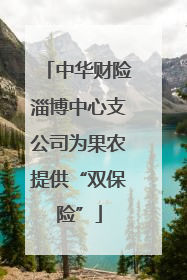 中华财险淄博中心支公司为果农提供“双保险”