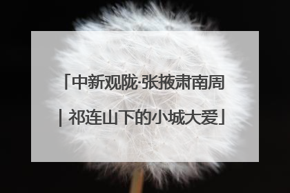 中新观陇·张掖肃南周｜祁连山下的小城大爱