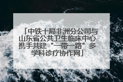 中铁十局非洲分公司与山东省公共卫生临床中心携手共建“一带一路”多学科诊疗协作网