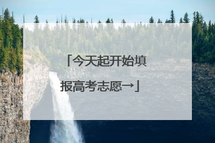 今天起开始填报高考志愿→