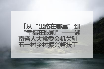 从“出路在哪里”到“幸福在眼前”——湖南省人大常委会机关驻五一村乡村振兴帮扶工作队书写振兴答卷
