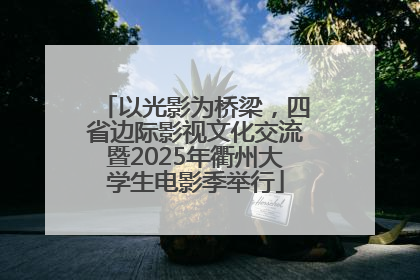 以光影为桥梁，四省边际影视文化交流暨2025年衢州大学生电影季举行