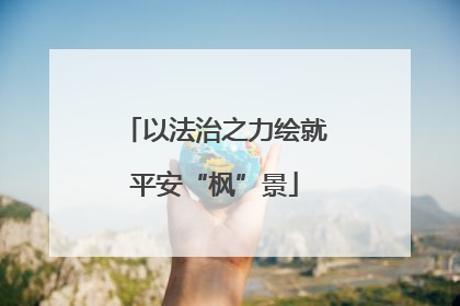 以法治之力绘就平安“枫”景