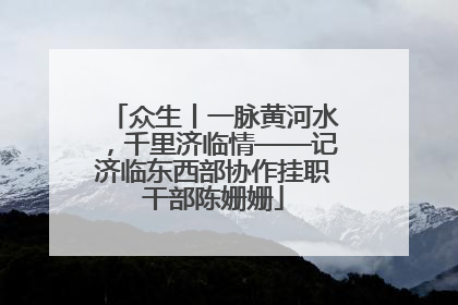 众生丨一脉黄河水，千里济临情——记济临东西部协作挂职干部陈姗姗