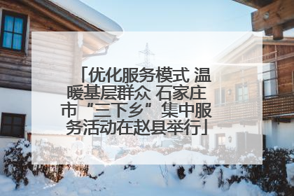 优化服务模式 温暖基层群众 石家庄市“三下乡”集中服务活动在赵县举行