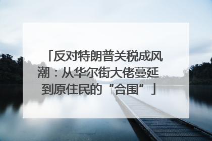 反对特朗普关税成风潮：从华尔街大佬蔓延到原住民的“合围”