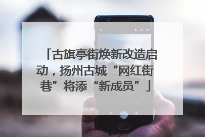 古旗亭街焕新改造启动，扬州古城“网红街巷”将添“新成员”