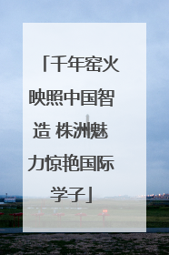 千年窑火映照中国智造 株洲魅力惊艳国际学子