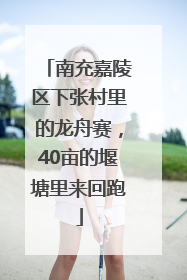 南充嘉陵区下张村里的龙舟赛，40亩的堰塘里来回跑