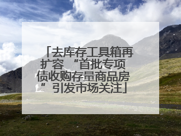 去库存工具箱再扩容 “首批专项债收购存量商品房”引发市场关注
