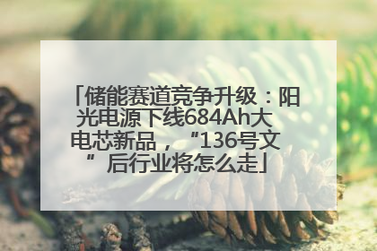 储能赛道竞争升级：阳光电源下线684Ah大电芯新品，“136号文”后行业将怎么走