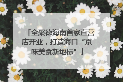 全聚德海南首家直营店开业，打造海口“京味美食新地标”