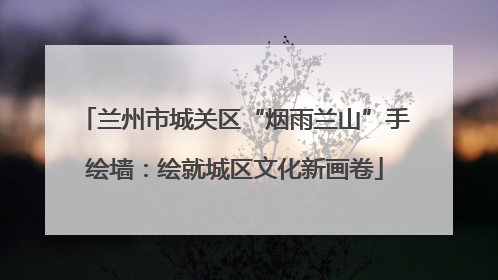 兰州市城关区“烟雨兰山”手绘墙：绘就城区文化新画卷