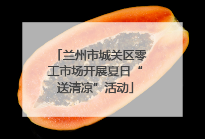 兰州市城关区零工市场开展夏日“送清凉”活动