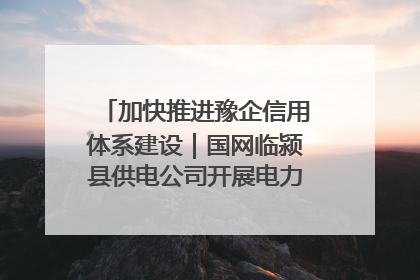 加快推进豫企信用体系建设｜国网临颍县供电公司开展电力行业信用企业现场咨询访谈工作